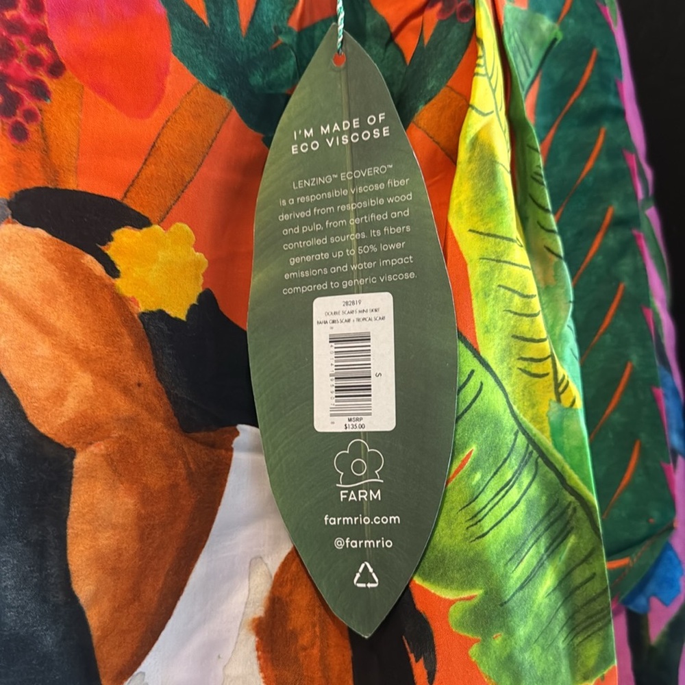 Farm Rio Wrap vibrant tropical Skirt Womens S 4-
6 Tropical Beach Party Cover - Picture 3 of 9